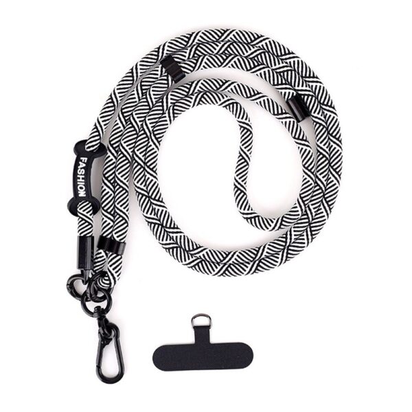 adjustable phone strap black-white 150 cm