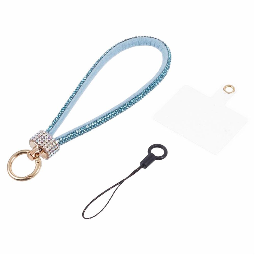 Blauw telefoonkoord met glitter