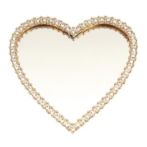 Hartvormig spiegeltje met strass