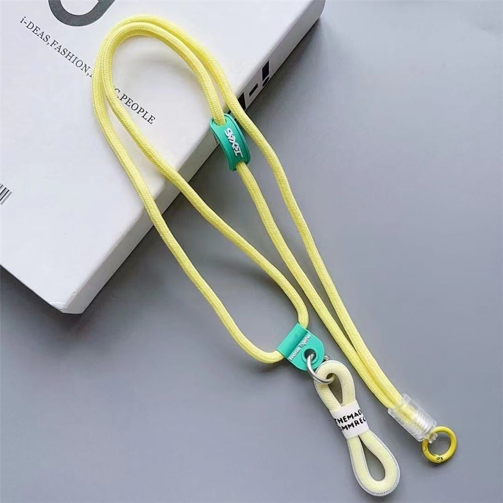 nylon telefoonkoord geel