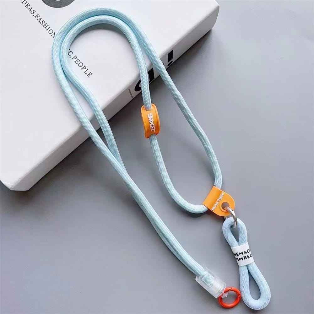 nylon telefoonkoord lichtblauw
