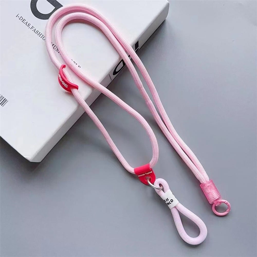 nylon telefoonkoord lichtroze