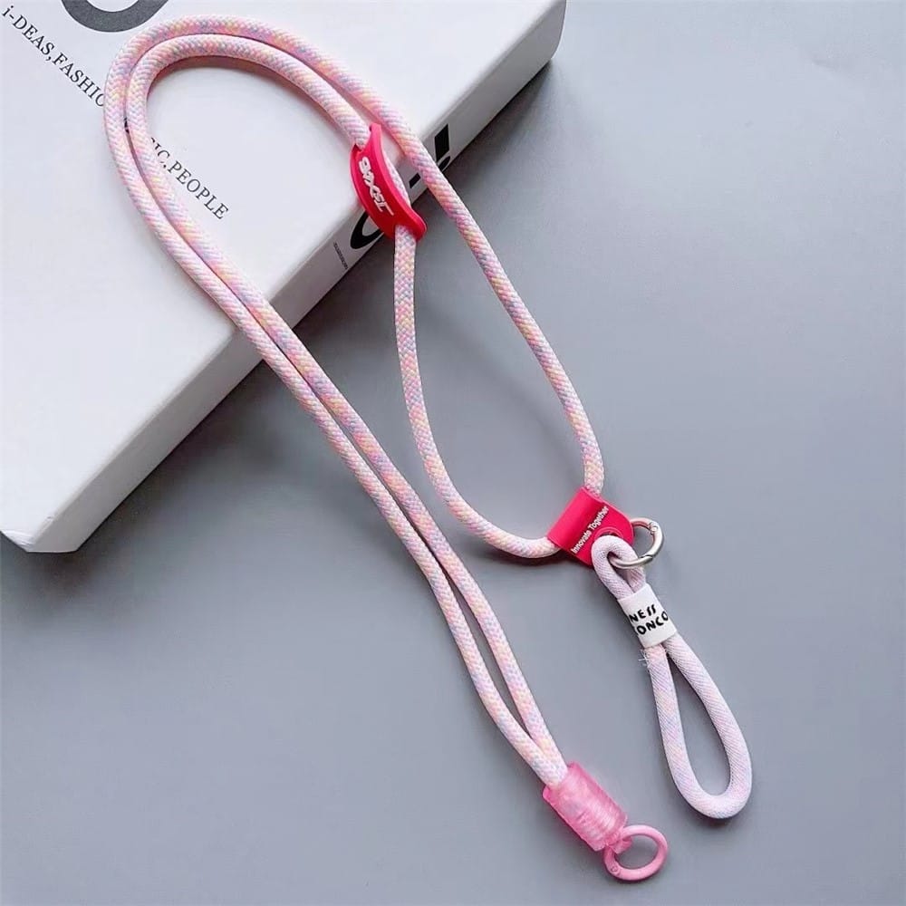 nylon telefoonkoord roze