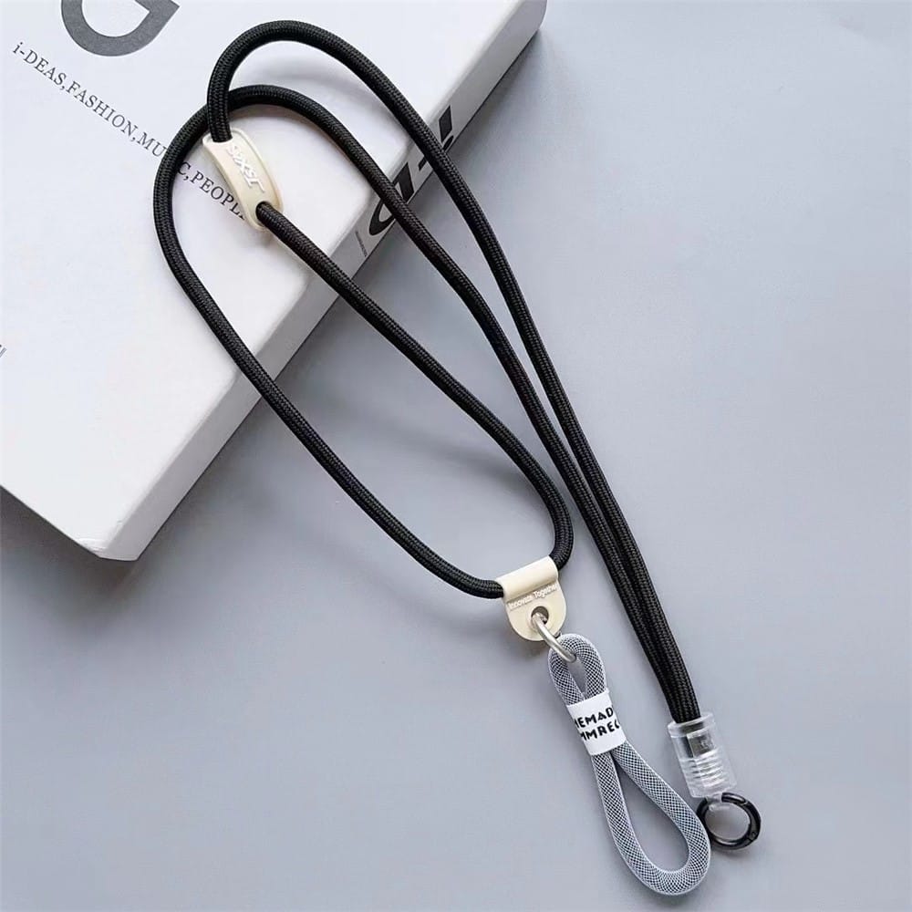 nylon telefoonkoord zwart